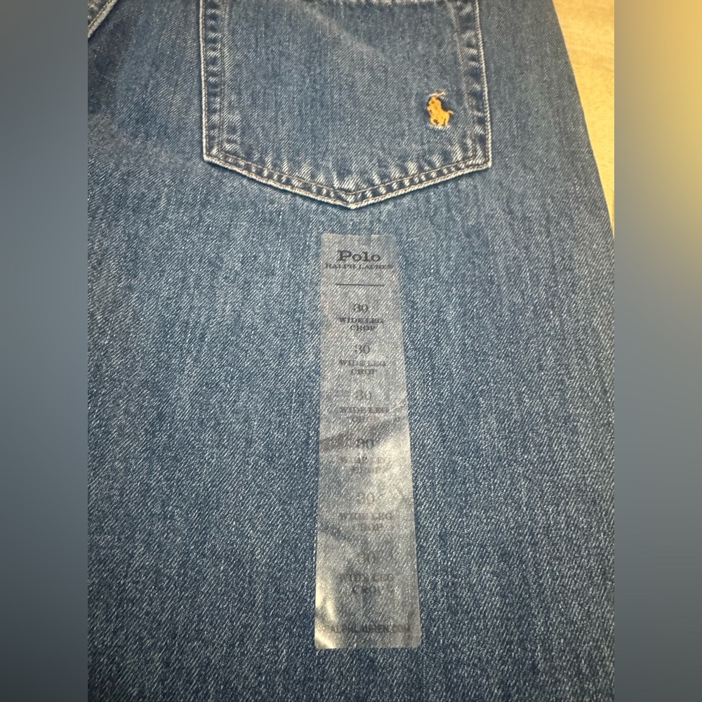 NWT Polo by Ralph Lauren Women's wide leg crop jeans yarn dyed - Picture 6 of 9